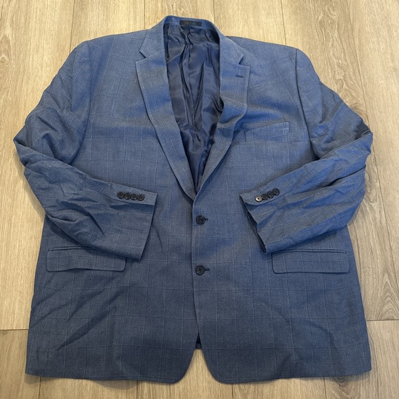 Lauren Ralph Lauren Other - Lauren Ralph Lauren Men's Blazer Sport Coat Blue Check Preppy 56" X 33" Preowned